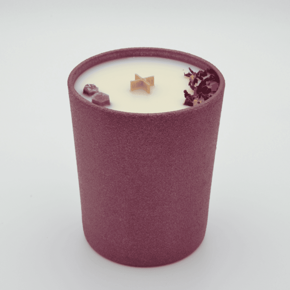 Krystalová svíčka s rubínem - Svíčky Dória