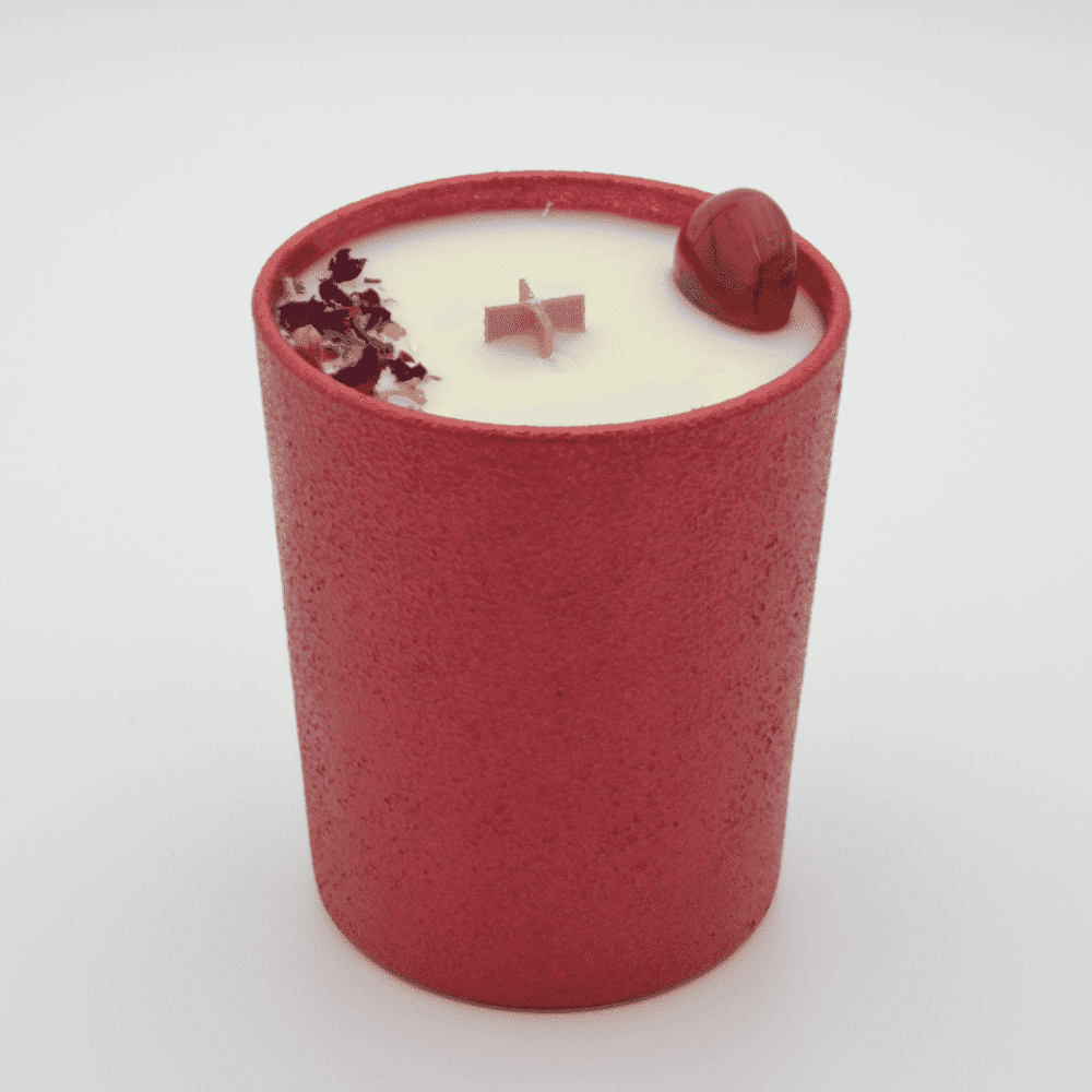 Krystalová svíčka s karneolem - Svíčky Dória