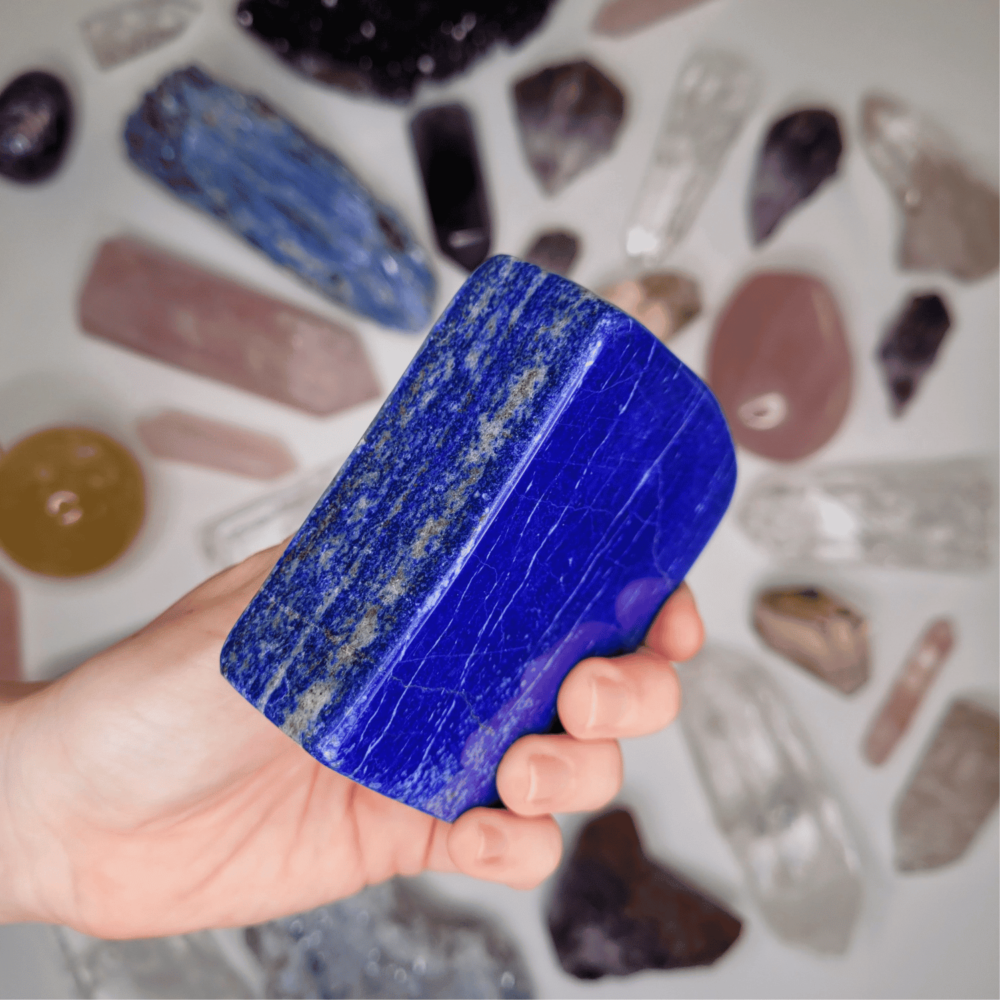 Krystaly a svíčky Dória - Lapis lazuli deska 3