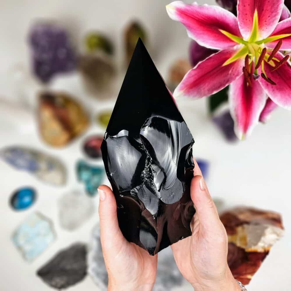 Obsidián - Krystaly a svíčky Dória