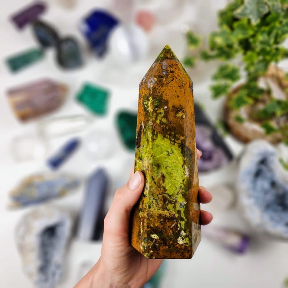 Krystaly a svíčky Dória - Zelený opál
